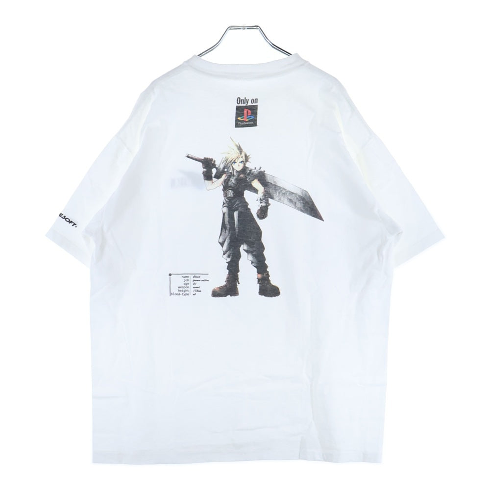 VINTAGE(ヴィンテージ) 90s FINAL FANTASY 7 CLOUD PLAYSTATION ファイナルファンタジー クラウド ストライフ プレイステーション プリント 半袖Tシャツ カットソー ホワイト