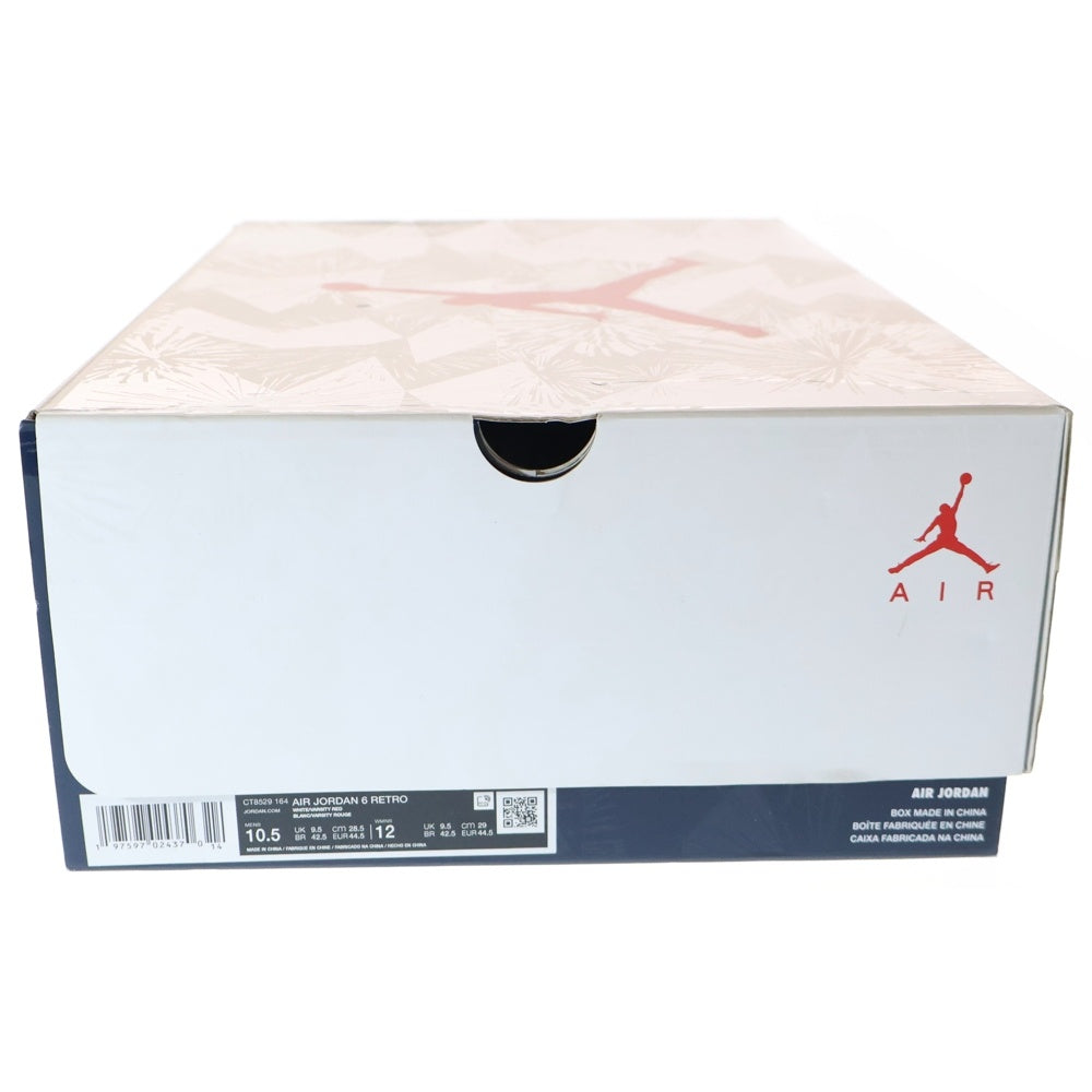 NIKE(ナイキ) AIR JORDAN 6 RETRO OLYMPIC WHITE/VARSITY RED-MIDNIGHT NAVY エアジョーダン6 ハイカットスニーカー ホワイト/ブルー CT8529-164 US10.5/28.5cm
