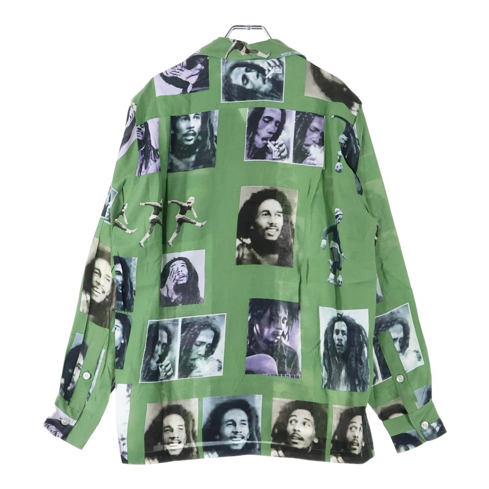 WACKO MARIA(ワコマリア) 22AW GUILTYPARTIES BOB MARLEY L/S SHIRT ギルティーパーティーズ ボブマーリー 長袖シャツ グリーン