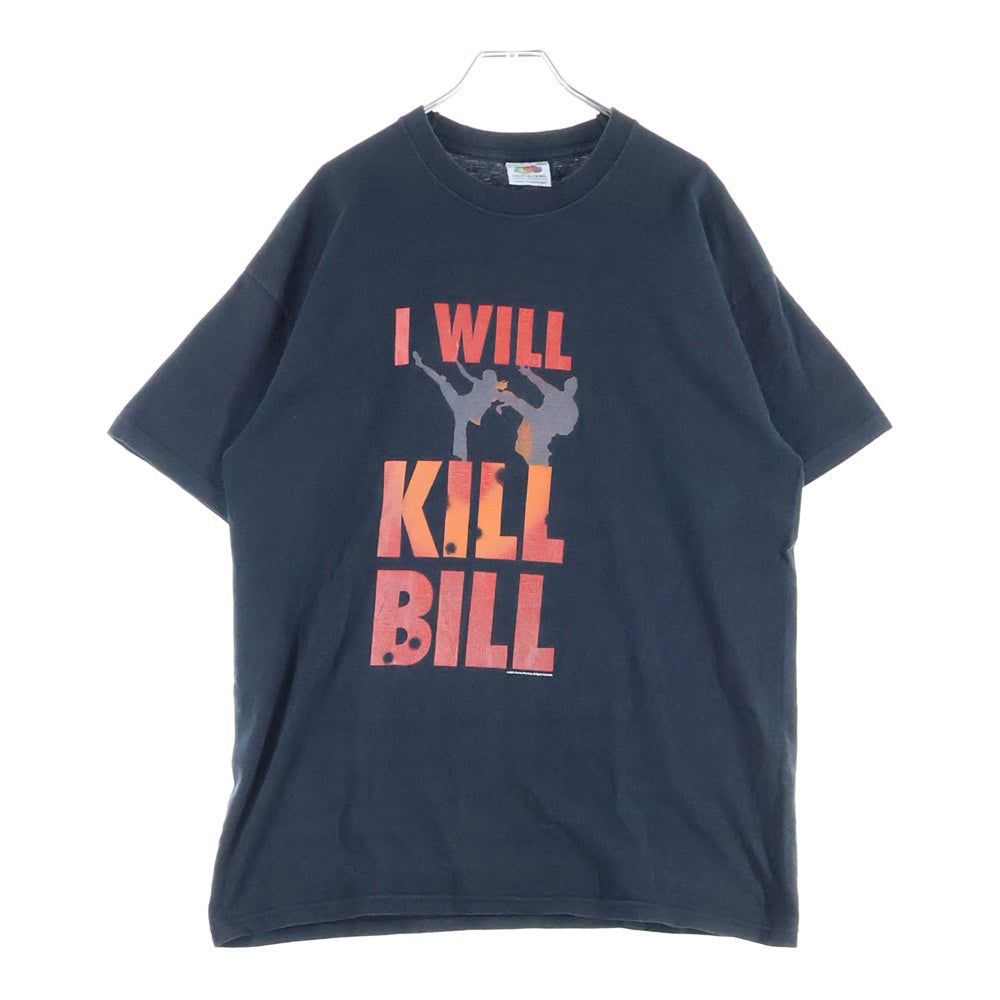 VINTAGE(ヴィンテージ) 00s I WILL KILL BILL ビルを殺せ 半袖Tシャツ カットソー ブラック