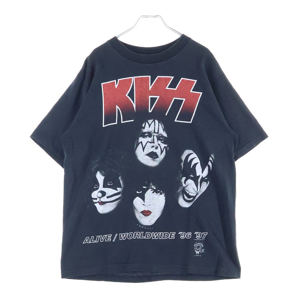 VINTAGE(ヴィンテージ) 90s KISS ALIVE WORLDWIDE TOUR 1996 半袖Tシャツ カットソー ブラック
