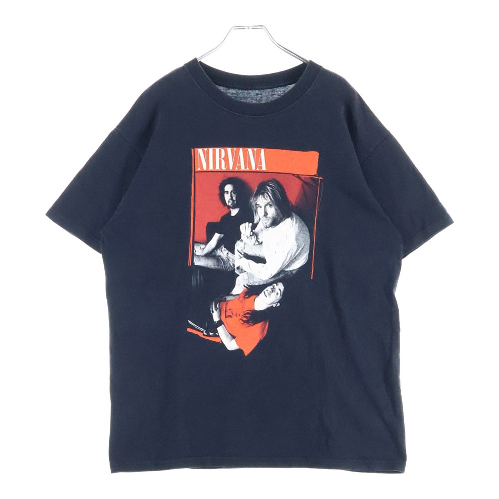 VINTAGE(ヴィンテージ) 00s NIRVANA 2008 Y2K ニルヴァーナ フロントプリント 半袖Tシャツ カットソー ブラック