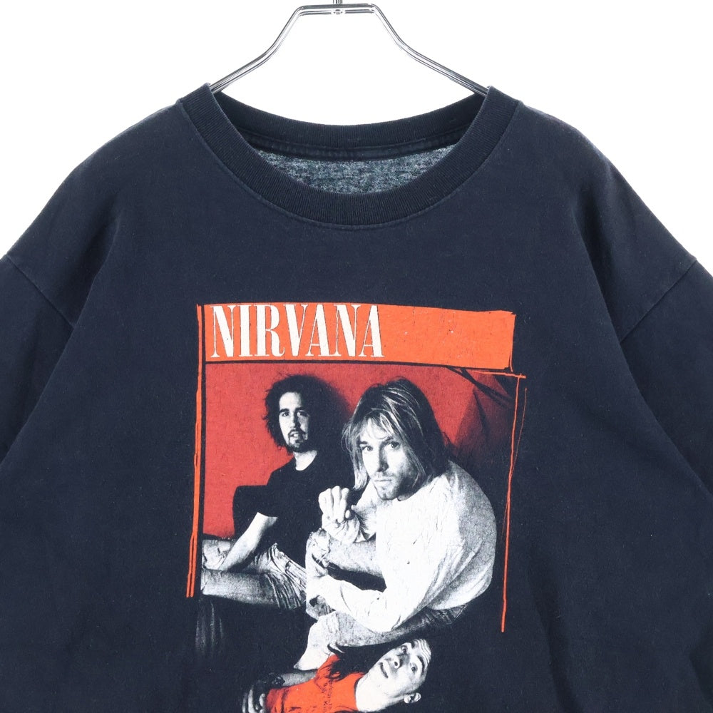 VINTAGE(ヴィンテージ) 00s NIRVANA 2008 Y2K ニルヴァーナ フロントプリント 半袖Tシャツ カットソー ブラック