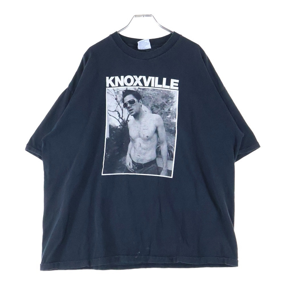VINTAGE(ヴィンテージ) 90s JACKASS KNOXVILLE PORTRAIT TV TEE ジャッカス ジョニー・ノックスビル Tシャツ 半袖カットソー ブラック