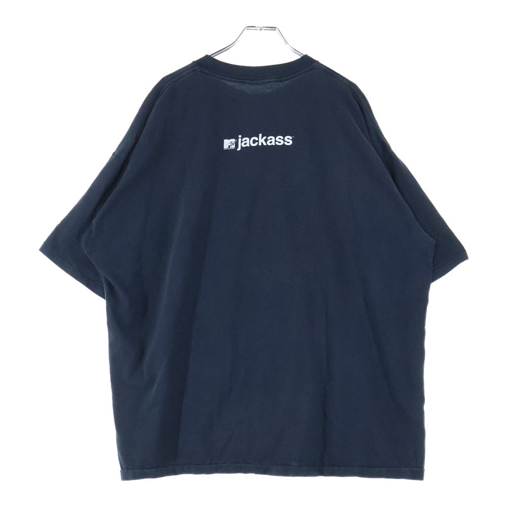 VINTAGE(ヴィンテージ) 90s JACKASS KNOXVILLE PORTRAIT TV TEE ジャッカス ジョニー・ノックスビル Tシャツ 半袖カットソー ブラック