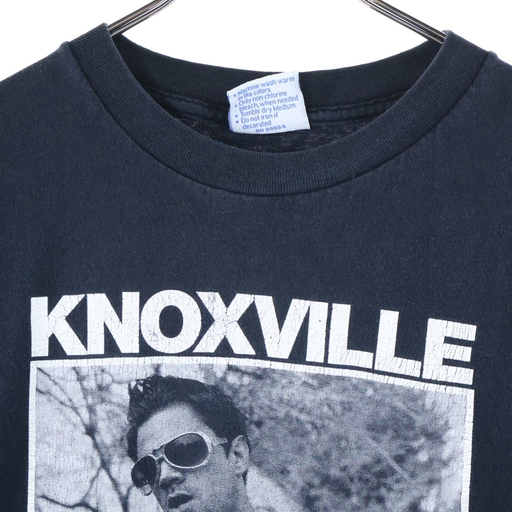 VINTAGE(ヴィンテージ) 90s JACKASS KNOXVILLE PORTRAIT TV TEE ジャッカス ジョニー・ノックスビル Tシャツ 半袖カットソー ブラック