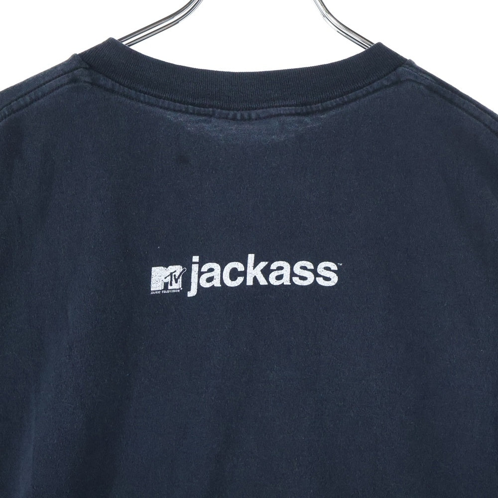 VINTAGE(ヴィンテージ) 90s JACKASS KNOXVILLE PORTRAIT TV TEE ジャッカス ジョニー・ノックスビル Tシャツ 半袖カットソー ブラック