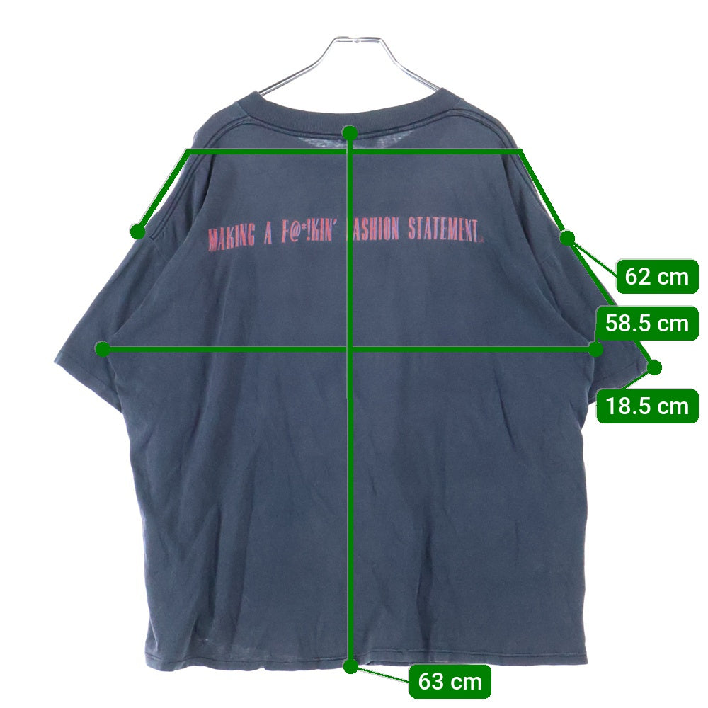 VINTAGE(ヴィンテージ) 90s GUNS N ROSES USE YOUR ILUSION ガンズアンドローゼズ 両面プリント 半袖Tシャツ カットソー ブラック