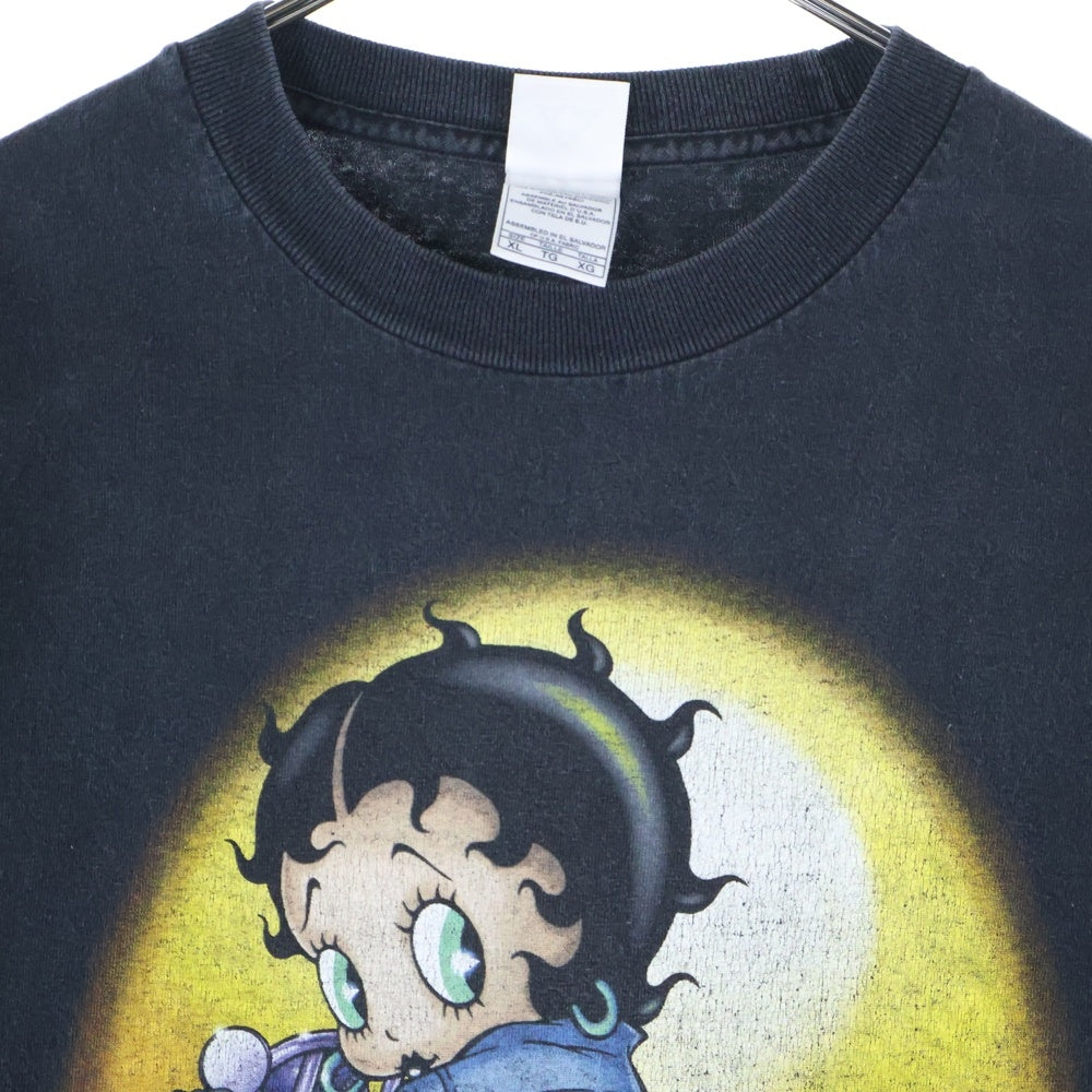 VINTAGE(ヴィンテージ) 00s BETTY BOOP WILD CHILE ベティ バイク 両面プリント Tシャツ 半袖カットソー ブラック
