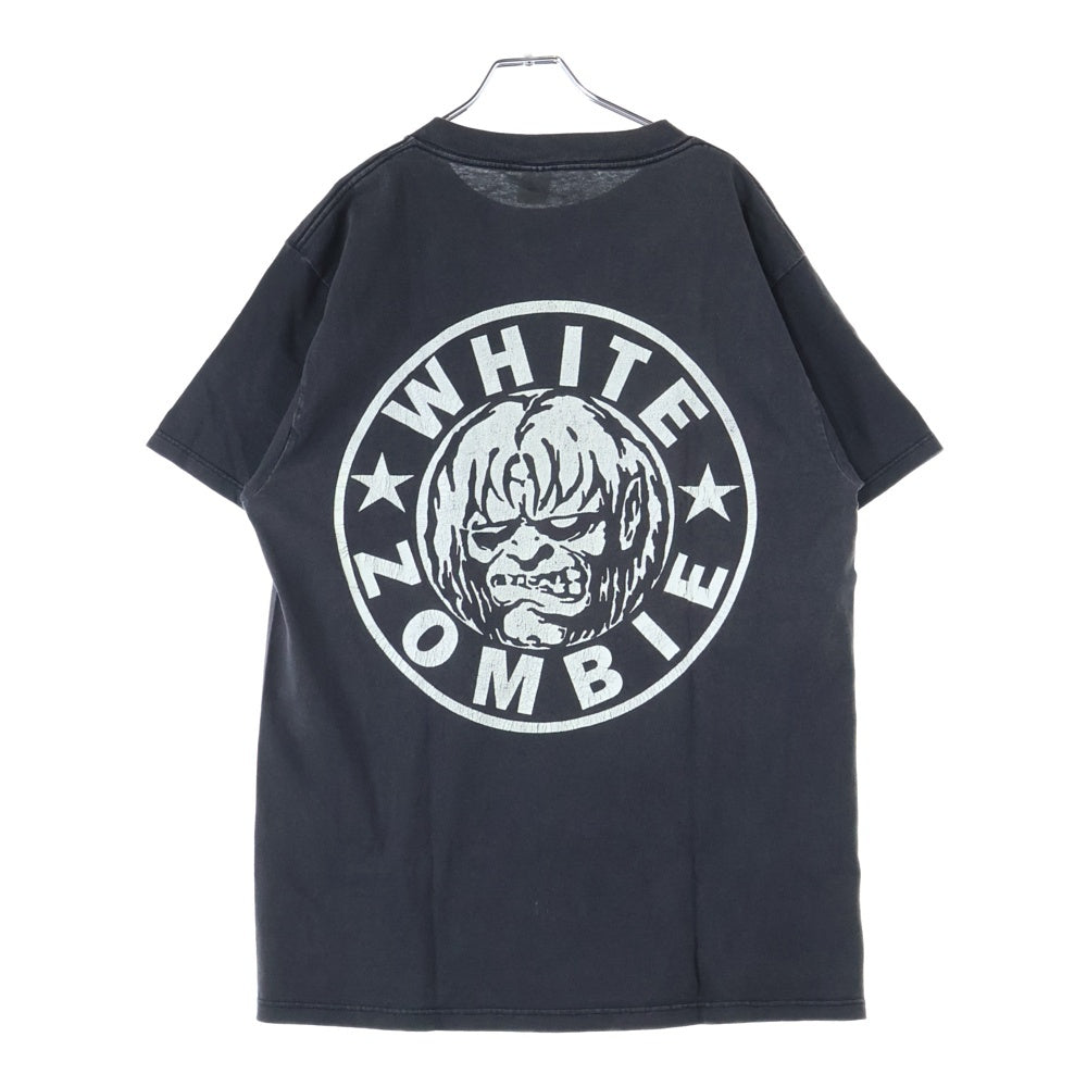 VINTAGE(ヴィンテージ) 90S WHITE ZOMBIE ホワイトゾンビ 両面プリント 半袖Tシャツ ブラック