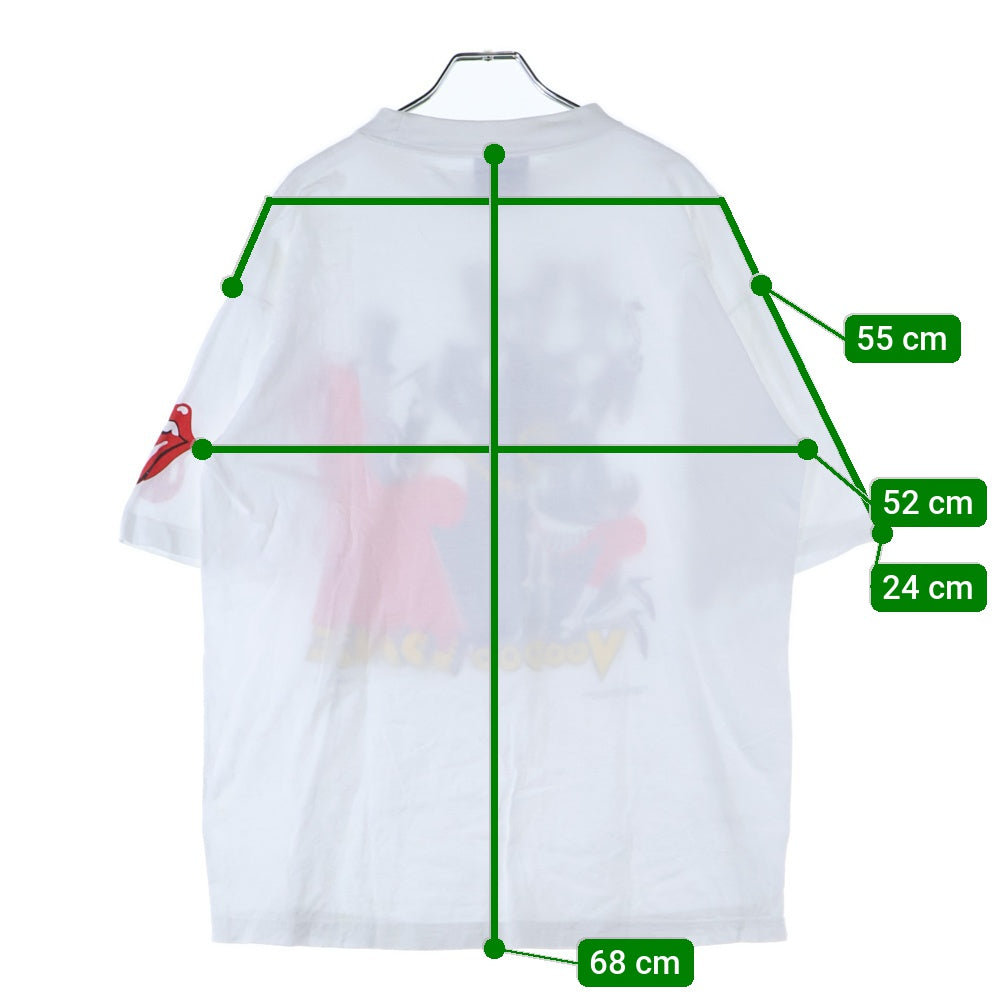 VINTAGE(ヴィンテージ) 90s THE ROLLING STONES VOODOO LOUNGE 1995 SKULL ローリング ストーンズ ヴードゥー ラウンジ スカル 半袖Tシャツ カットソー ホワイト