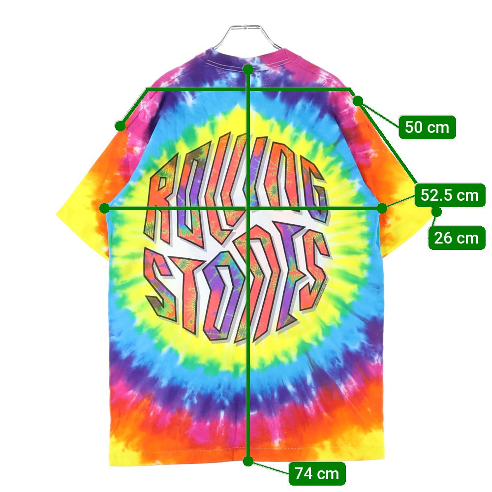 VINTAGE(ヴィンテージ) 90s THE ROLLING STONES TIE DYE 1994 ローリング ストーンズ タイダイ 半袖Tシャツ カットソー イエロー/グリーン/ブルー