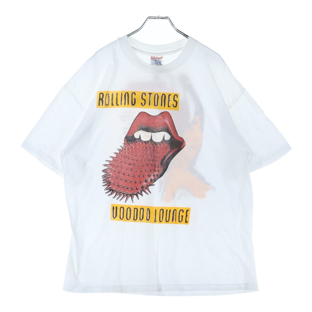 VINTAGE(ヴィンテージ) 90s THE ROLLING STONES VOODOO LOUNGE WORLD TOUR SPIKE TONGUE 94/95 ローリング ストーンズ ヴードゥー ラウンジ 半袖Tシャツ カットソー ホワイト