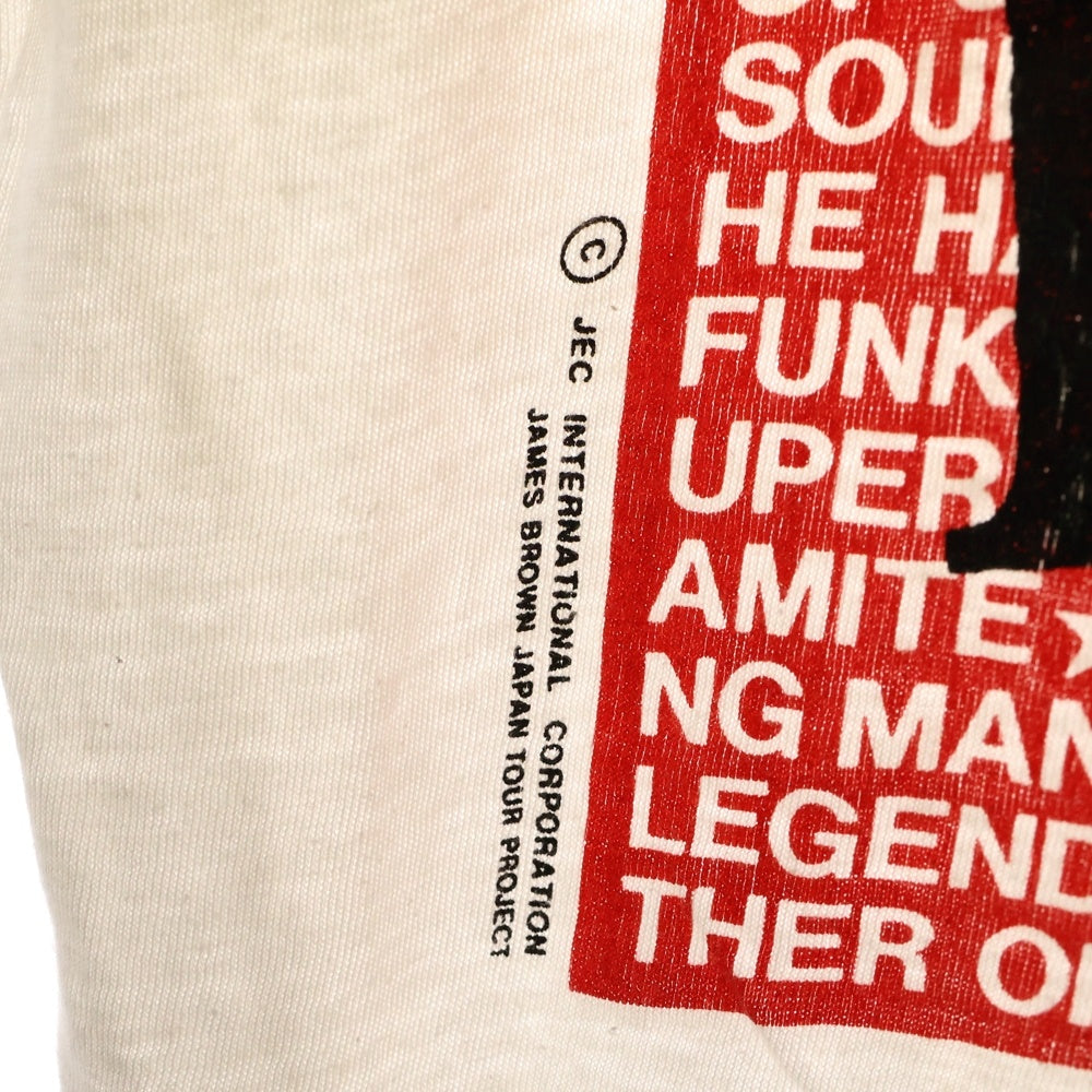 VINTAGE(ヴィンテージ) 90s JAMES BROWN JAPAN TOUR 1993 ジェームス ブラウン 半袖Tシャツ カットソー ホワイト