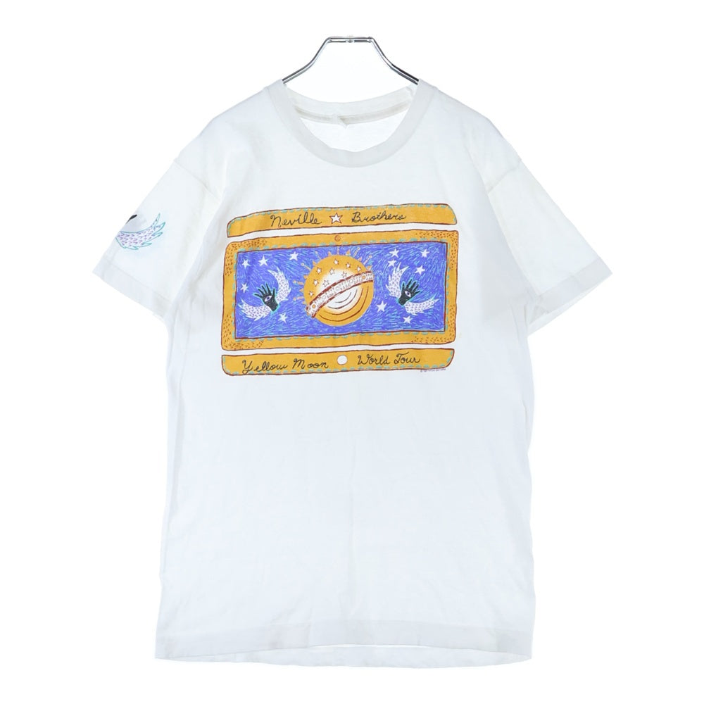 VINTAGE(ヴィンテージ) 80s NEVILLE BROTHERS YELLOW MOON WORLD TOUR 1989 ネビルブラザーズ ワールドツアー 半袖Tシャツ カットソーホワイト