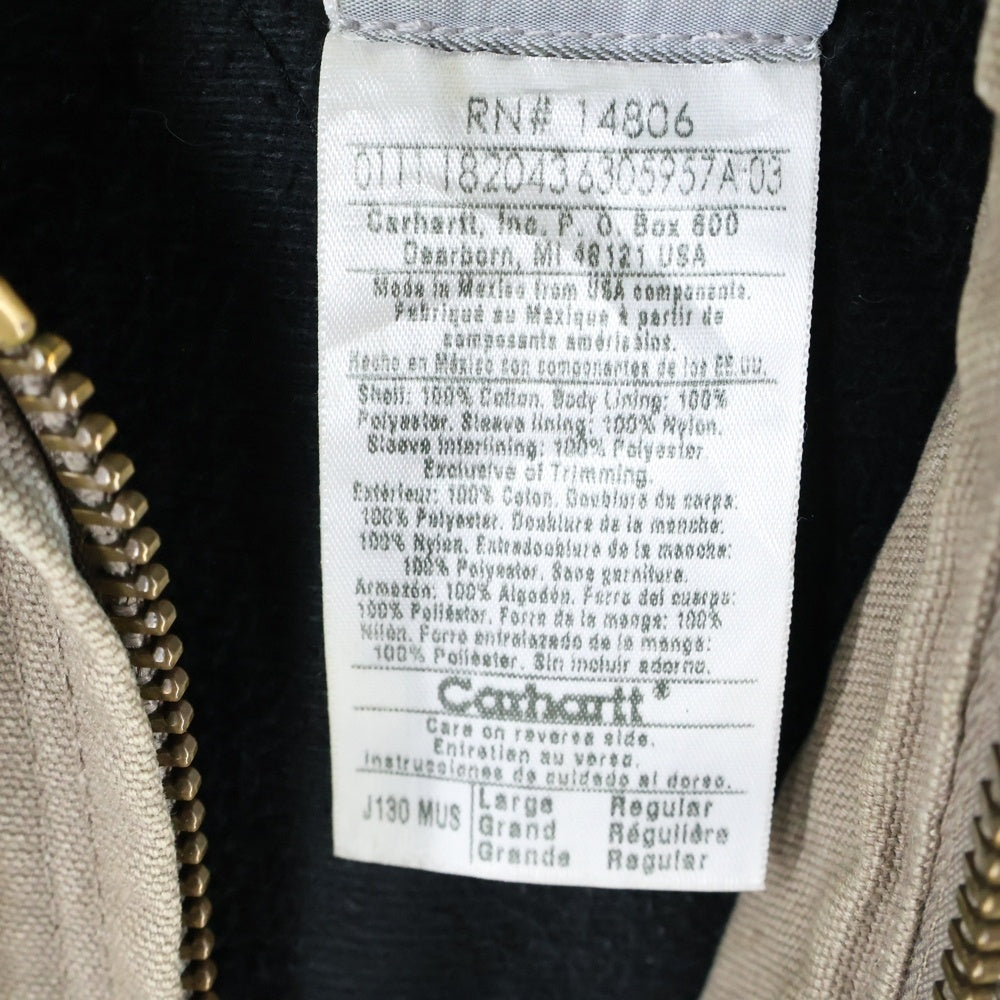 CARHARTT(カーハート) 10s COTTON DUCK ACTIVE JACKET PARKER コットンダッグ アクティブジャケット パーカー グレー