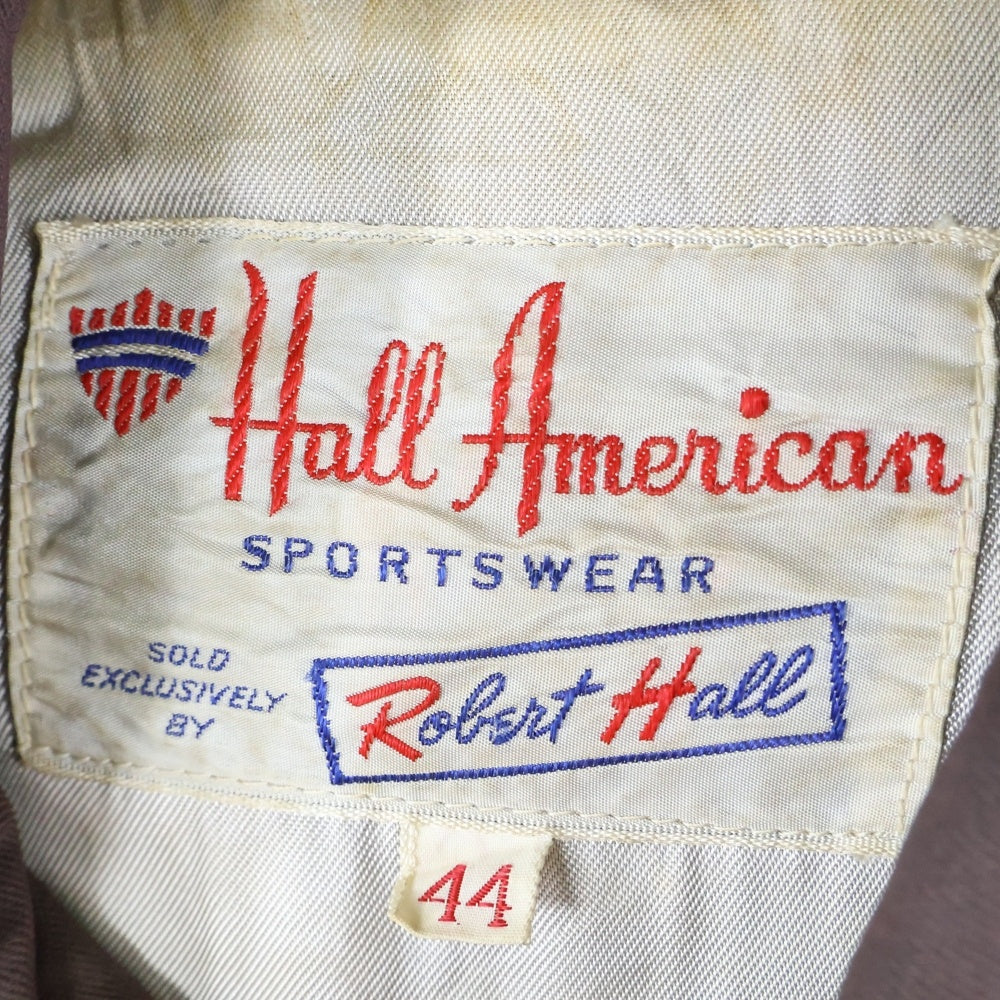 VINTAGE(ヴィンテージ) 50s HALL AMERICAN RAYON GABARDINE ZIP JACKET レーヨン ギャバジン ジャケット パープル