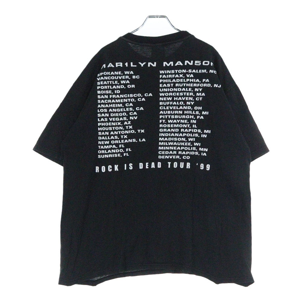 VINTAGE(ヴィンテージ) 90s MARILYN MANSON ROCK IS DEAD マリリン マンソン ロック イズ デッド ツアー Tシャツ 半袖 カットソー ブラック
