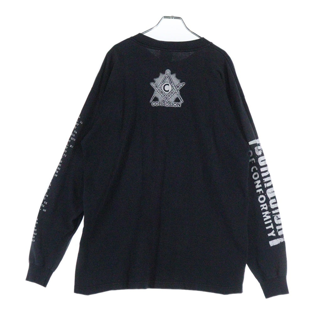 VINTAGE(ヴィンテージ) 90s CORROSION OF CONFORMITY L/S コロージョン オブ コンフォーミティ 両面 アーム プリント Tシャツ 長袖カットソーブラック