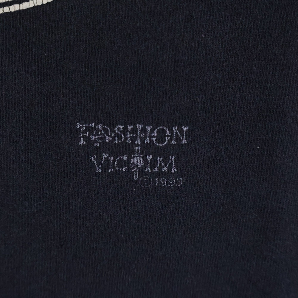VINTAGE(ヴィンテージ) 90s FASHION VICTIM ファッションヴィクティム マリファナ ガンジャ Tシャツ 半袖カットソーブラック