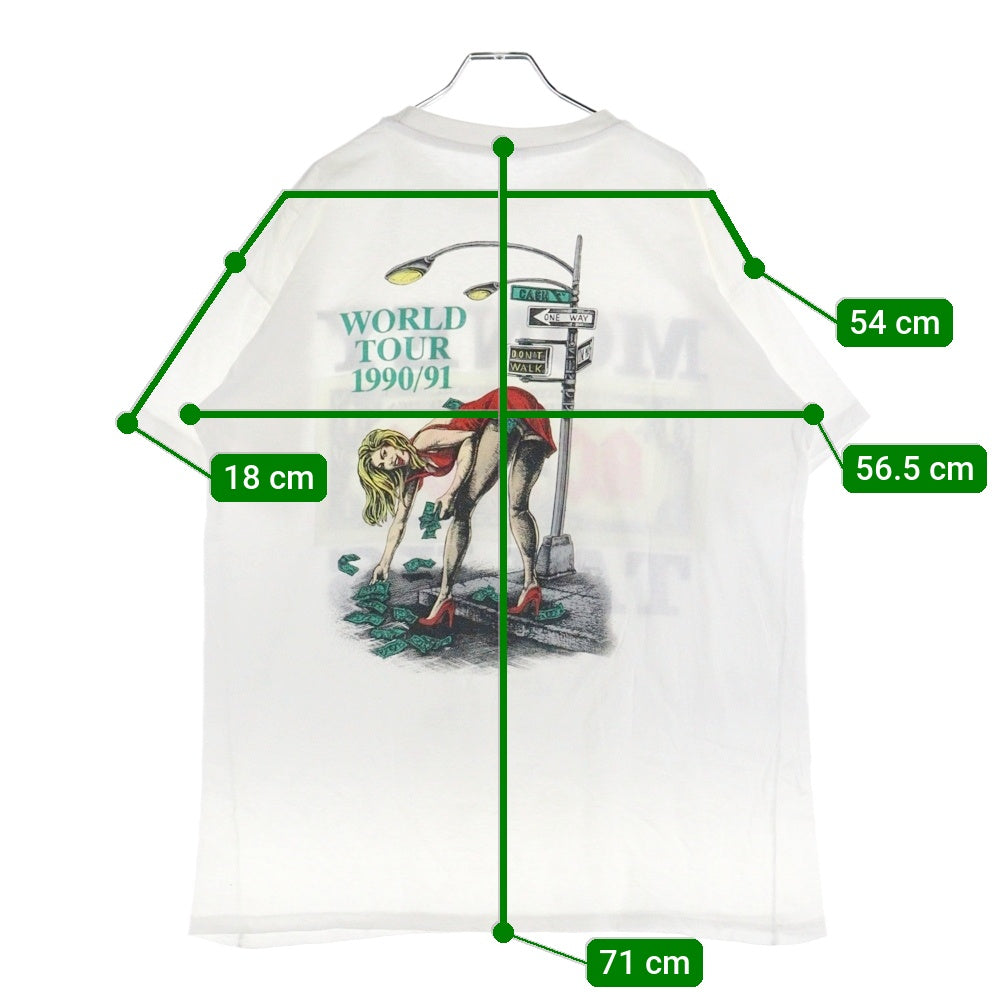VINTAGE(ヴィンテージ) 90s AC/DC MONEY TALKS WORLD TOUR 1990/91 エーシー ディーシー 半袖Tシャツ カットソー ホワイト