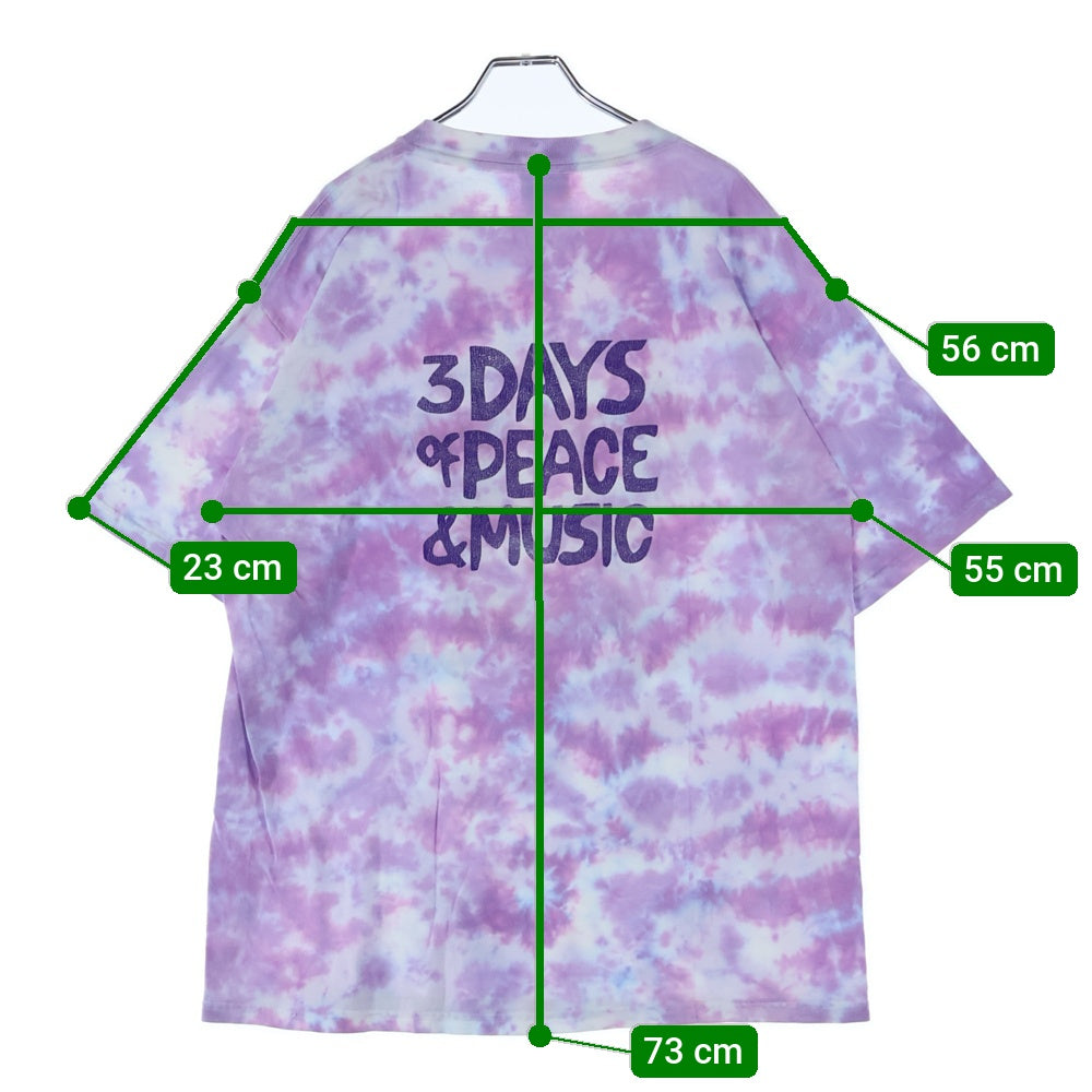 VINTAGE(ヴィンテージ) 90-00s WOODSTOCK Music Festival ウッドストック 両面プリント 半袖Tシャツ カットソー タイダイ