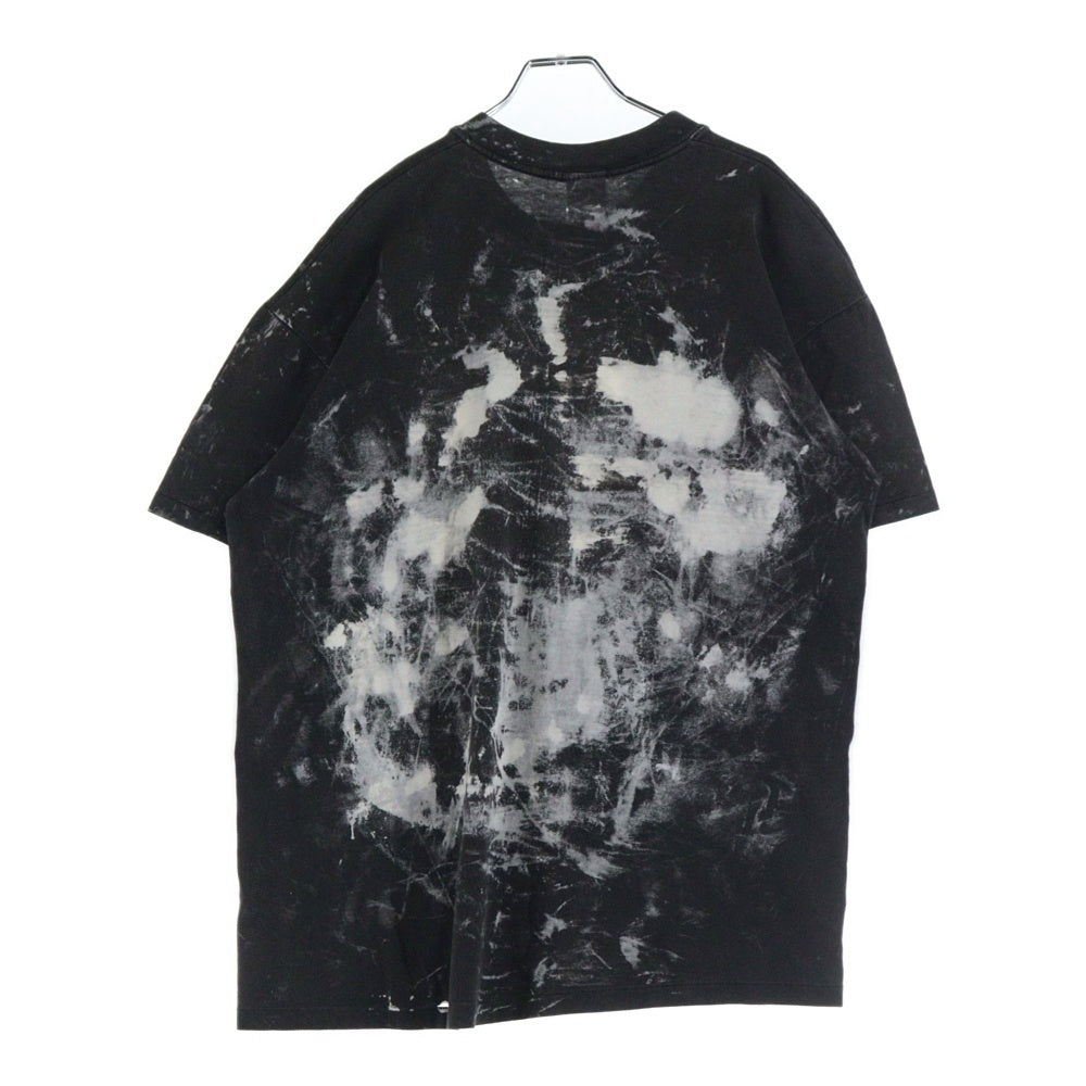 VINTAGE(ヴィンテージ) 90s JIM MORRISON OVER PRINT BLEACH ジムモリソン ブリーチ 半袖Tシャツ カットソー ブラック