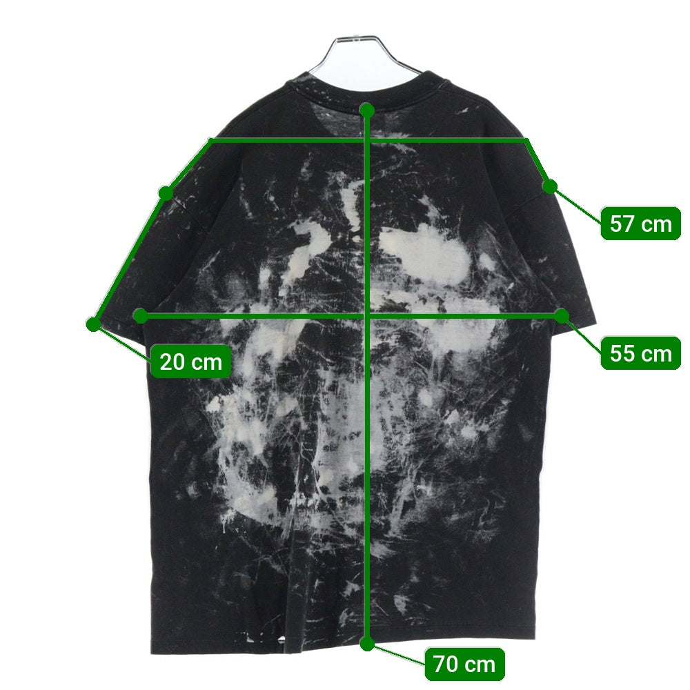 VINTAGE(ヴィンテージ) 90s JIM MORRISON OVER PRINT BLEACH ジムモリソン ブリーチ 半袖Tシャツ カットソー ブラック