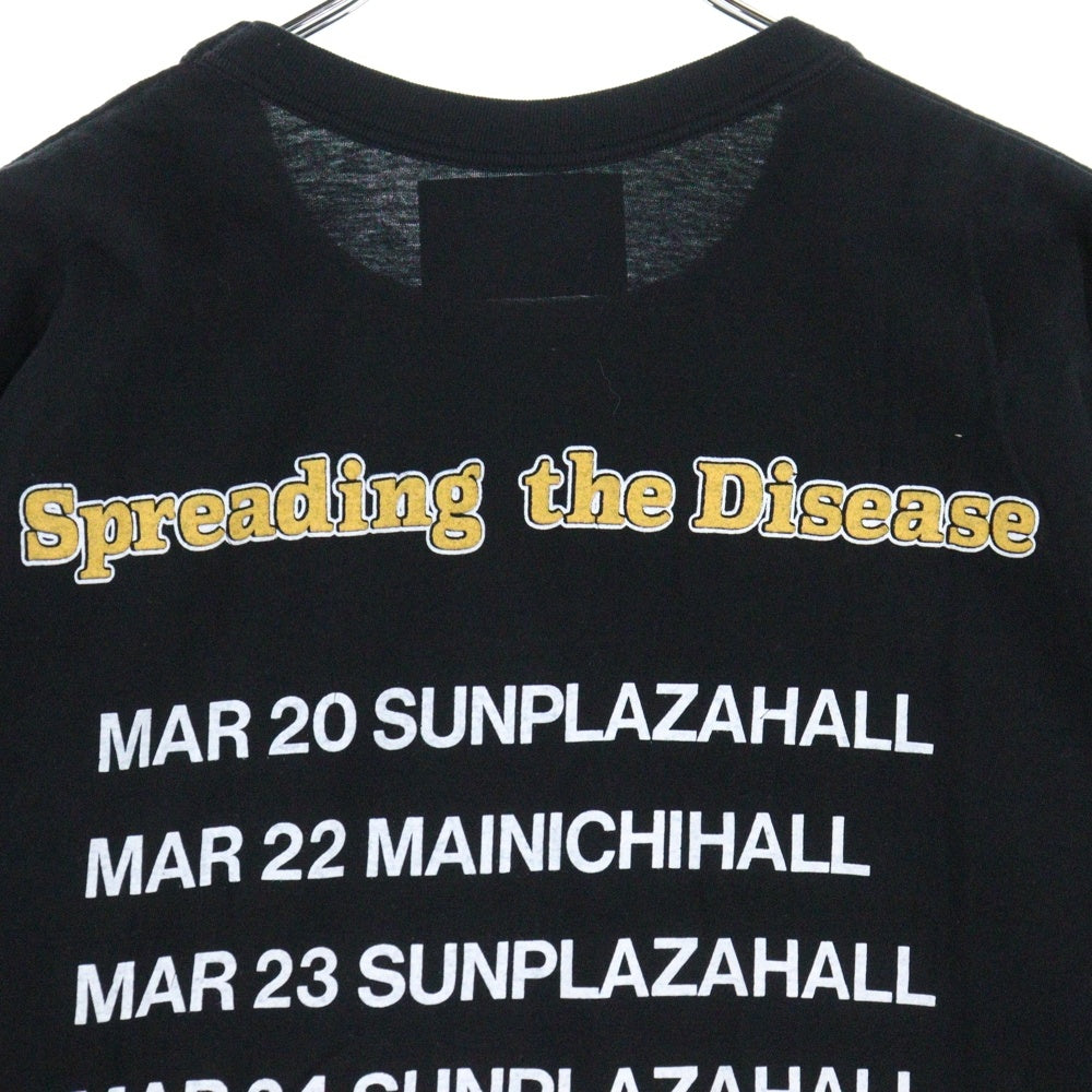 VINTAGE(ヴィンテージ) 80s ANTHRAX SKATE NOT MAN SPREDING THE DISEASE JAPAN TOUR 1987 アンスラックス スケート ノットマン 半袖Tシャツ カットソーブラック