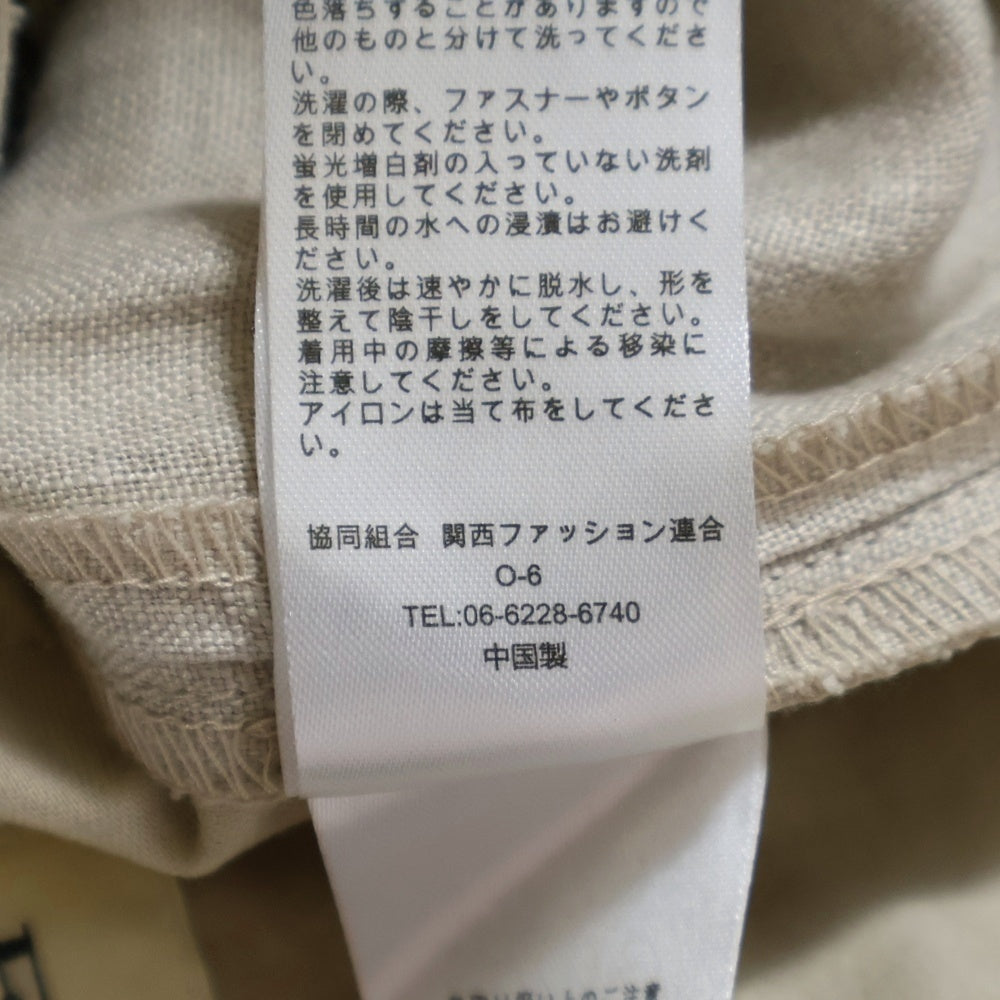 FARAH(ファーラー) ツータックワイドテーパード リネン スラックス FR0201-M4007 ベージュ