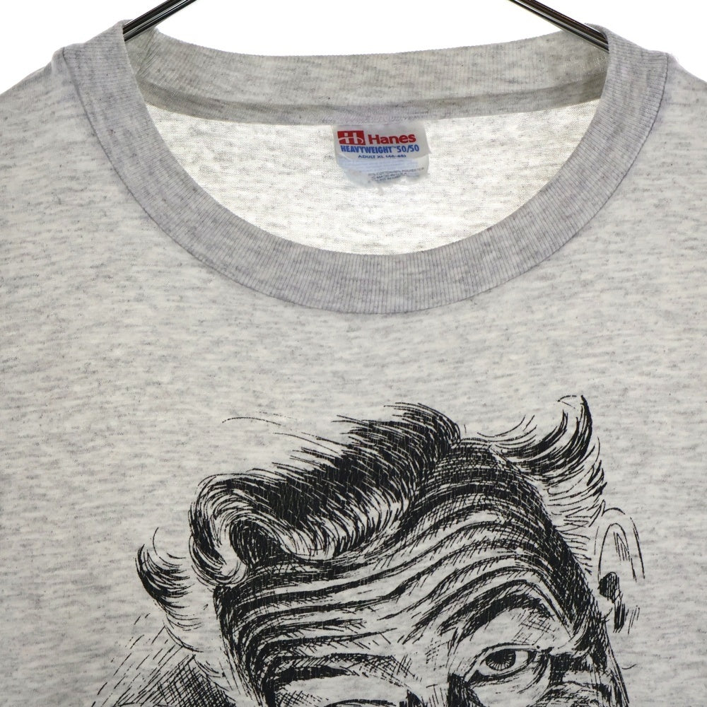 VINTAGE(ヴィンテージ) 90s GHOULARDI グーラルディ フロント プリント Tシャツ 半袖カットソー グレー