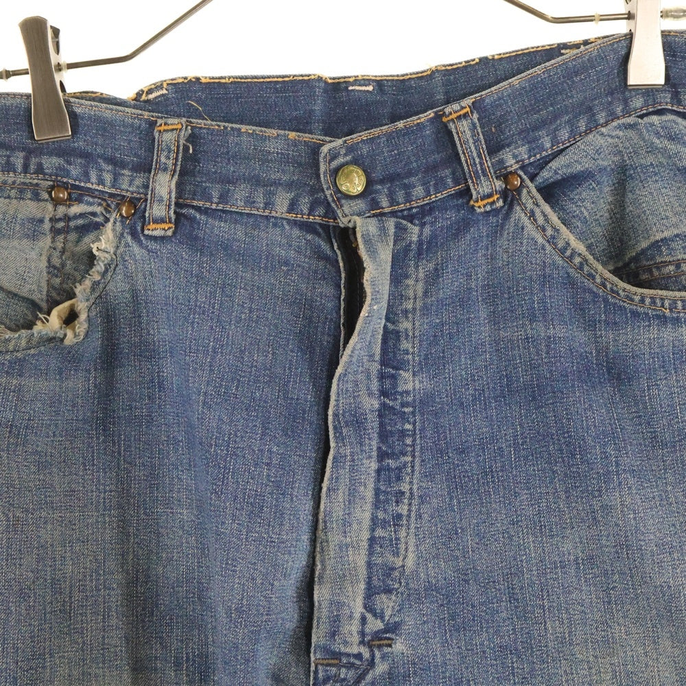 OSHKOSH(オシュコシュ) 50ー60s GRIPPER ZIPPER 5ポケット 革パッチ デニム パンツ インディゴ