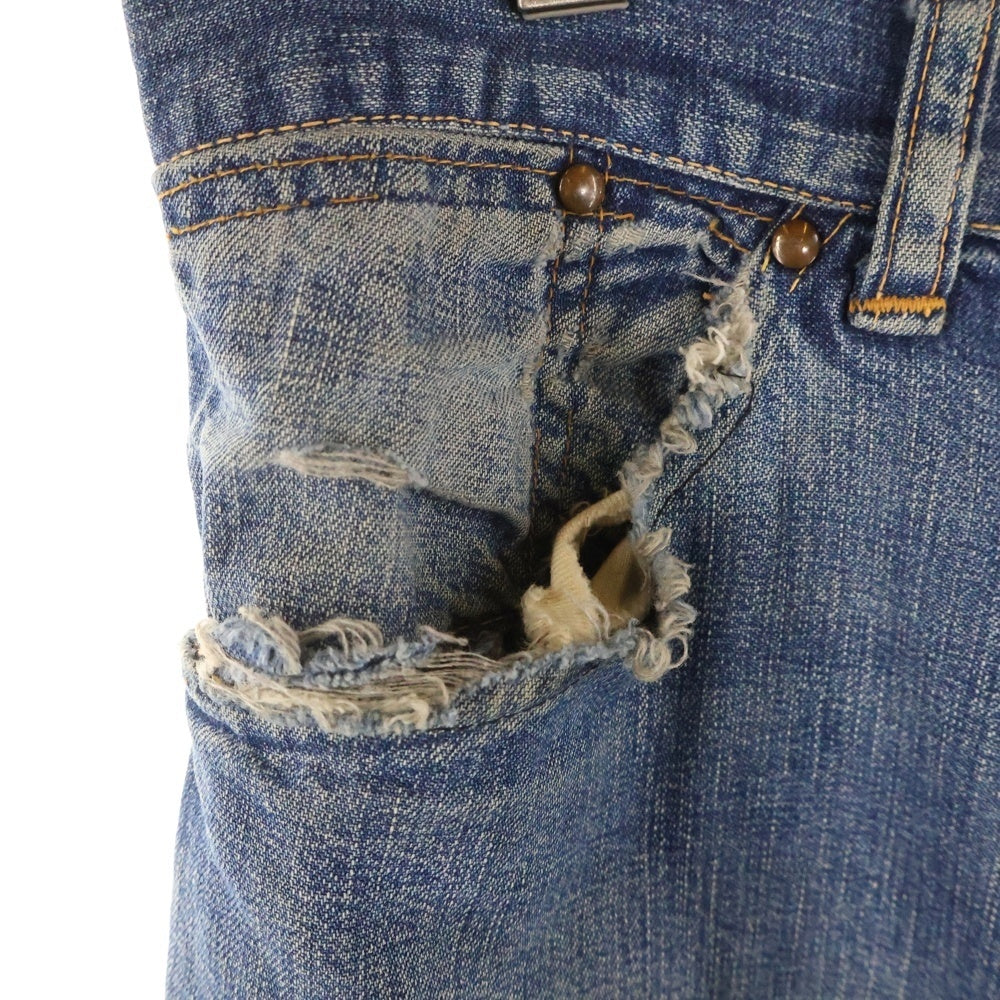 OSHKOSH(オシュコシュ) 50ー60s GRIPPER ZIPPER 5ポケット 革パッチ デニム パンツ インディゴ