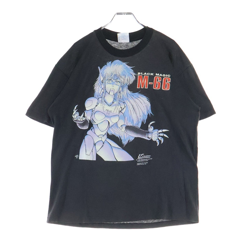 VINTAGE(ヴィンテージ) 90s BLACK MAGIC M-66 ブラックマジック フロント プリント Tシャツ 半袖カットソー ブラック