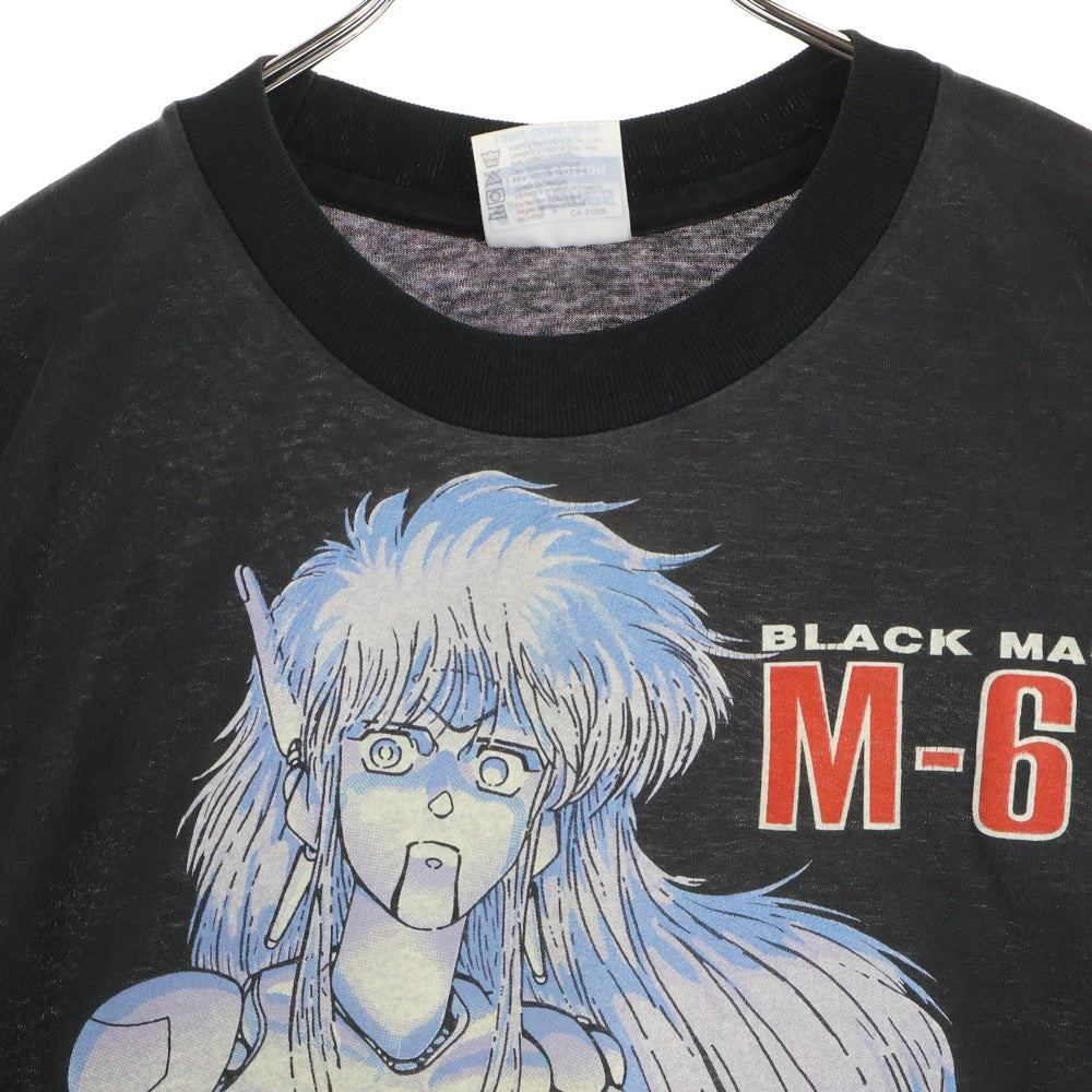 VINTAGE(ヴィンテージ) 90s BLACK MAGIC M-66 ブラックマジック フロント プリント Tシャツ 半袖カットソー ブラック