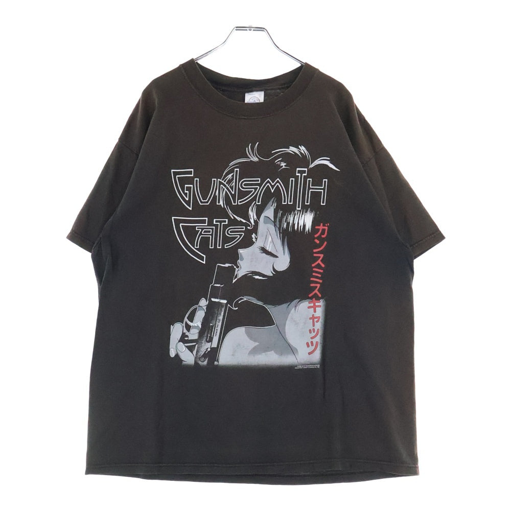 VINTAGE(ヴィンテージ) 90s GUN SMITH CATS ANIME TEE ガンスミスキャッツ フロントプリント Tシャツ 半袖カットソー ブラック