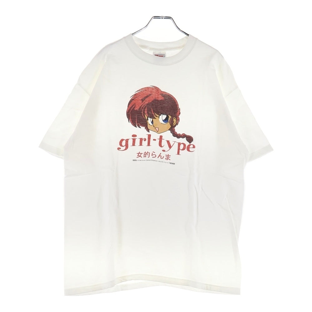 VINTAGE(ヴィンテージ) 90s GIRL-TYPE RANMA 1/2 ANIME TEE らんま1/2 フロントプリント Tシャツ 半袖カットソー ホワイト