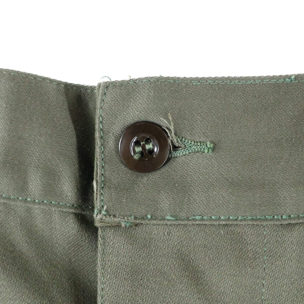 VINTAGE(ヴィンテージ) 60s FRENCH ARMY M-64 MILITARY PANTS TROUSERS 1967 フランス軍 パンツ トラウザーズ カーキ