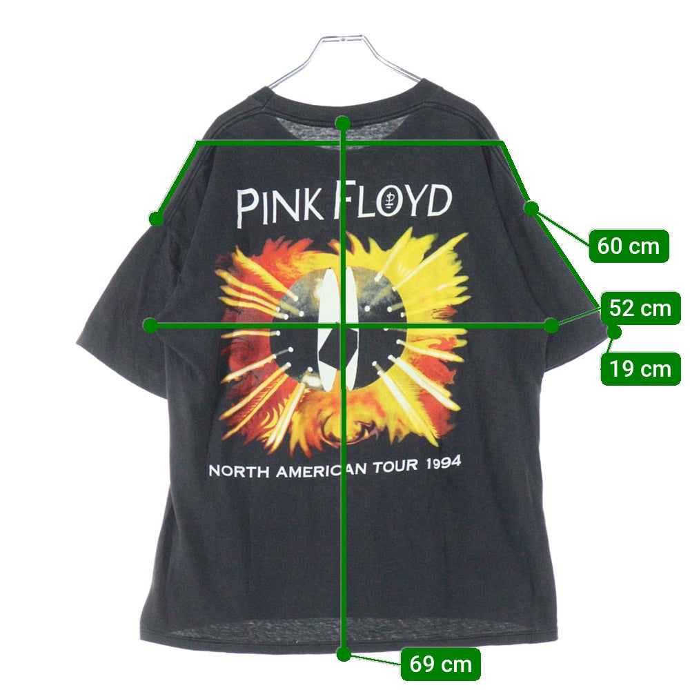 VINTAGE(ヴィンテージ) 90s PINK FLOYD SUN DIAL NORTH AMERICAN TOUR ピンクフロイド サンダイヤル 両面プリント Tシャツ 半袖カットソー ブラック