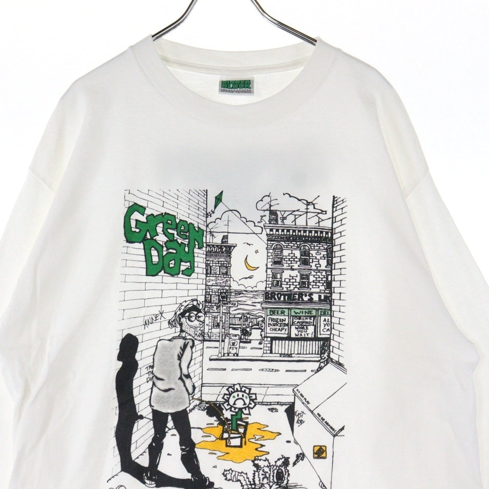 VINTAGE(ヴィンテージ) 00s GREEN DAY L/S グリーンデイ 両面プリント Tシャツ 半袖カットソー ホワイト