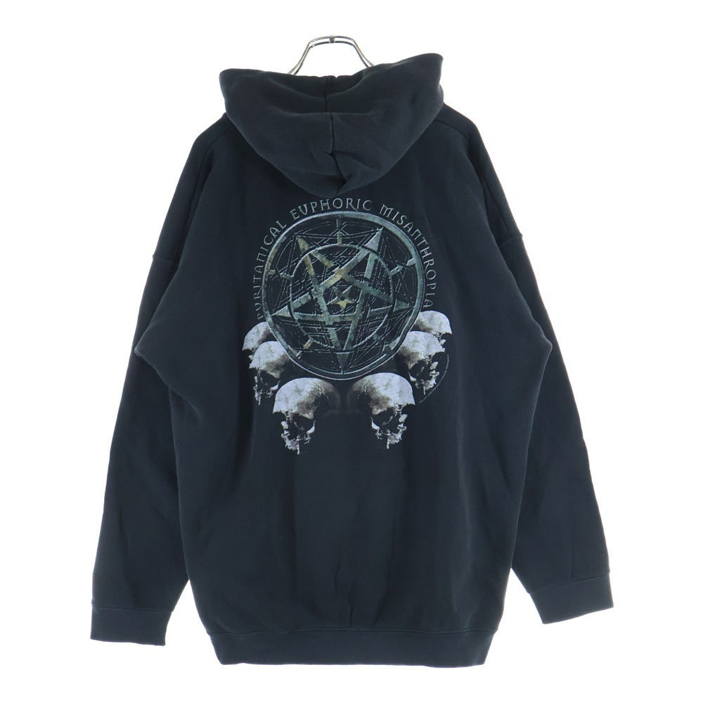 VINTAGE(ヴィンテージ) 00s DIMMU BORGIR PURITANICAI EUPHORIC MISANTHROPIA HOODIE ディム ボルギル プルオーバーパーカー フーディー ブラック