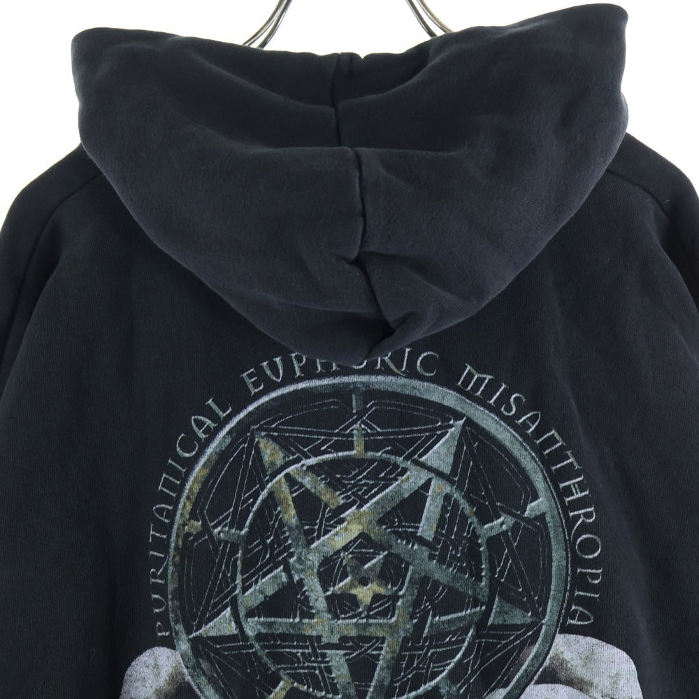 VINTAGE(ヴィンテージ) 00s DIMMU BORGIR PURITANICAI EUPHORIC MISANTHROPIA HOODIE ディム ボルギル プルオーバーパーカー フーディー ブラック