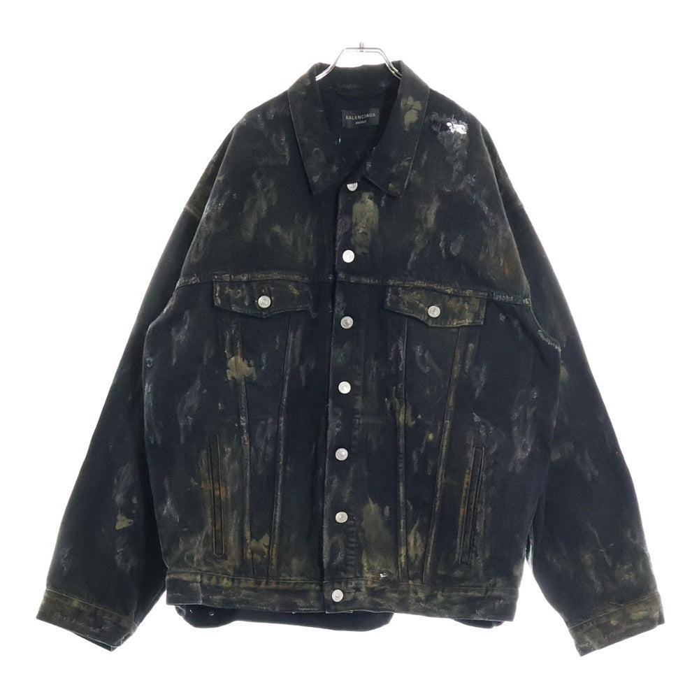 BALENCIAGA(バレンシアガ) 23SS SUPER DESTROYED DENIM JACKET スーパーデストロイドデニムジャケット ブラック 748022 TBP47