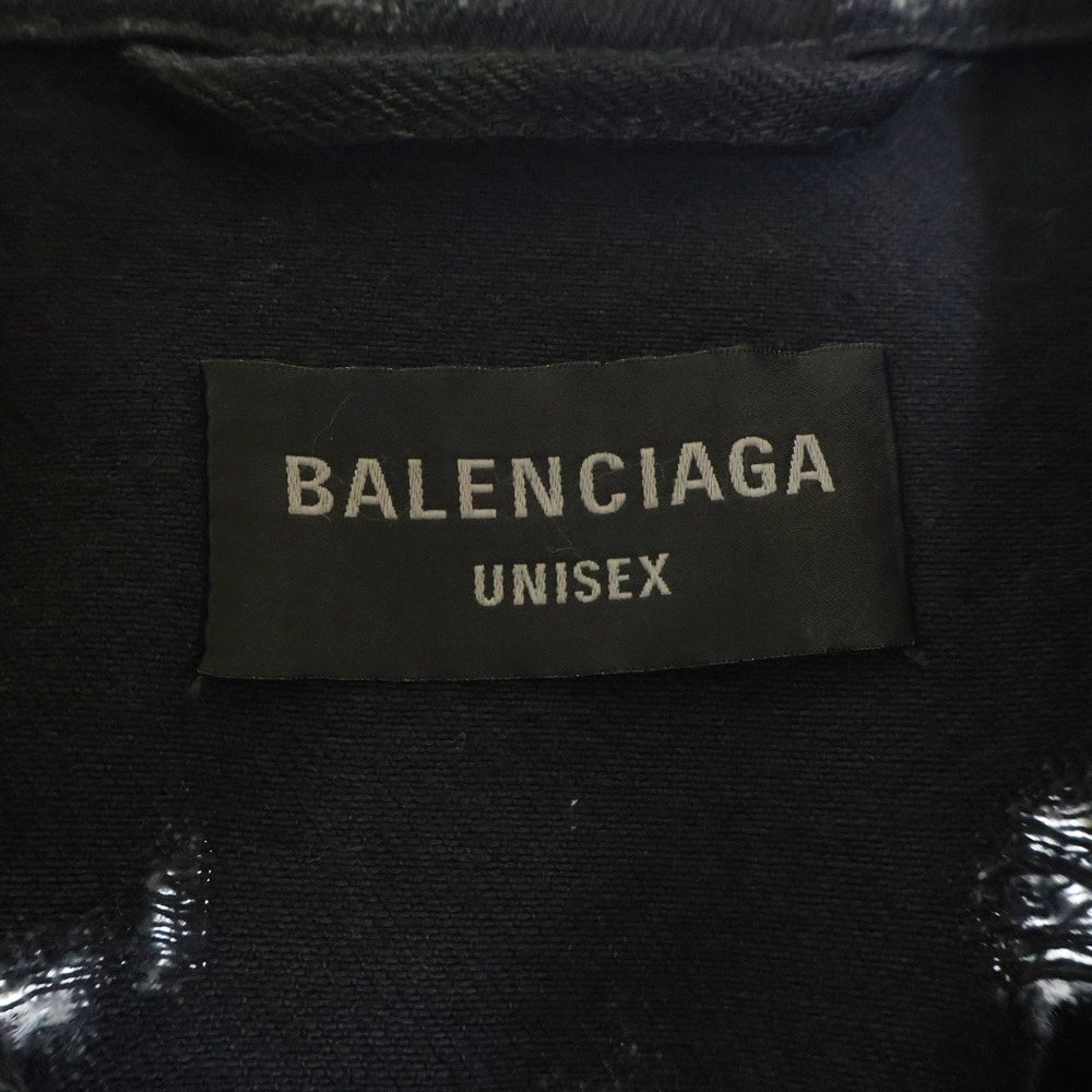 BALENCIAGA(バレンシアガ) 23SS SUPER DESTROYED DENIM JACKET スーパーデストロイドデニムジャケット ブラック 748022 TBP47
