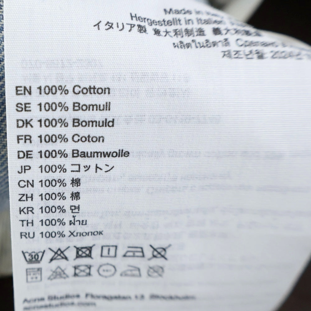 Acne Studios(アクネ ストゥディオズ) 25ss OVERSIZED FIT DENIM JACKET デニム ジャケット インディゴ FN-UX-OUTW000074 C90191-
