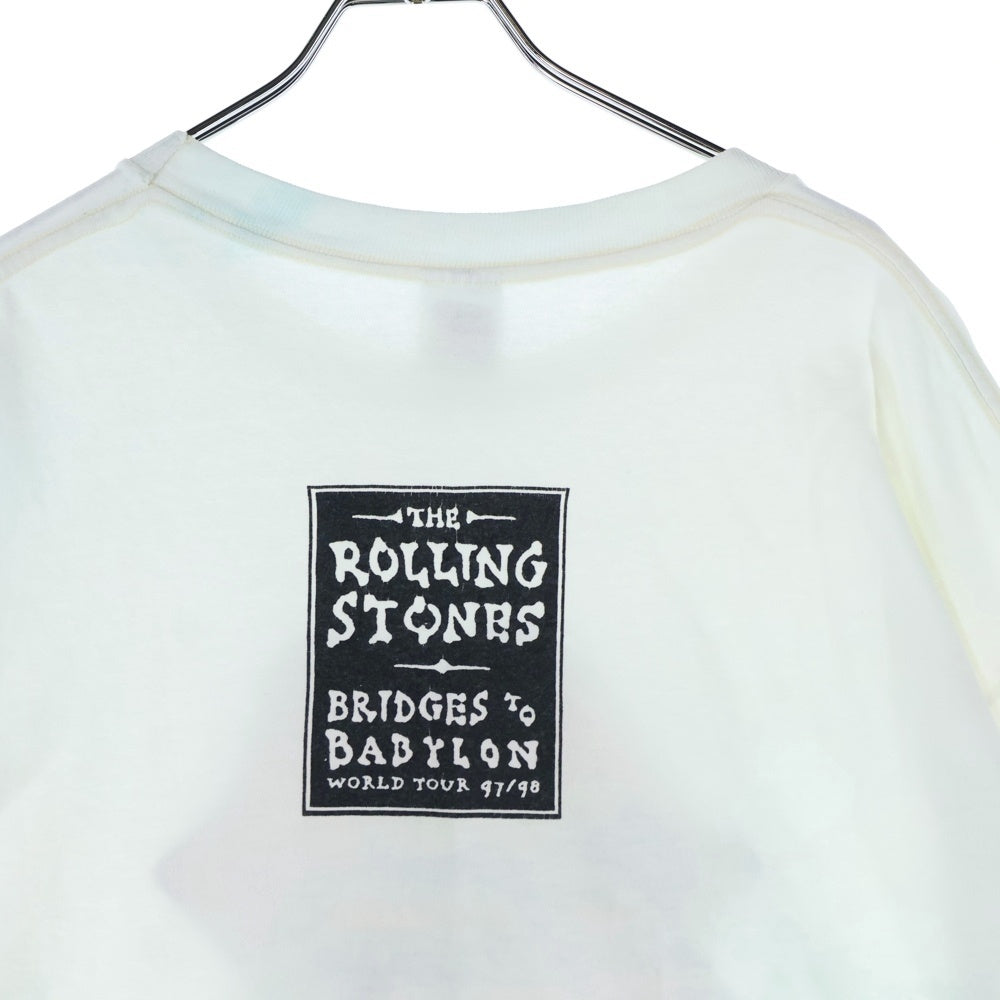 VINTAGE(ヴィンテージ) 90s ROLLING STONES BRIDGES TO BABYLON 1997 ローリングストーンズ ブリッジズ トゥ バビロン 半袖Tシャツ カットソー ホワイト