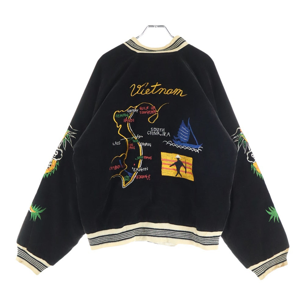 VINTAGE(ヴィンテージ) 50-60s SOUVENIR JACKET 別珍 ベトナム刺繍 龍 竜 スカジャン ブラック