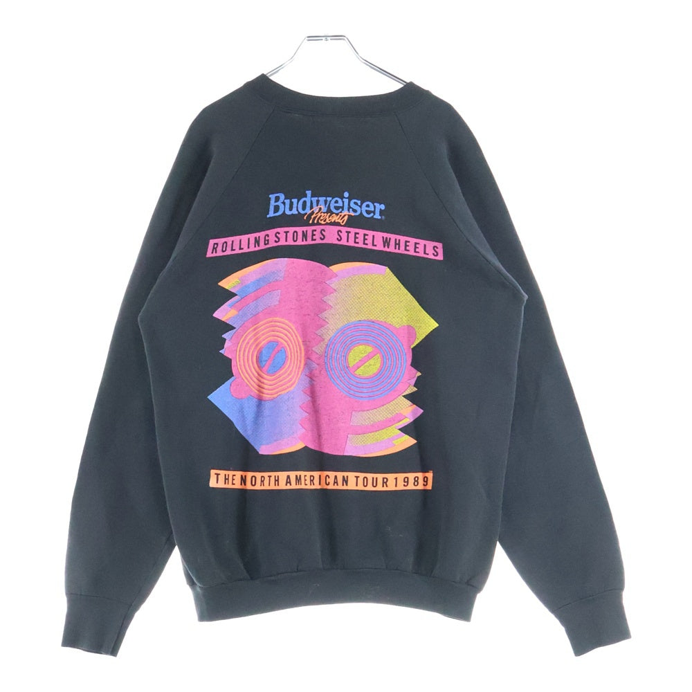 VINTAGE(ヴィンテージ) 80s ROLLING STONES Budweiser SWEAT ローリングストーンズ バドワイザー スウェット ブラック