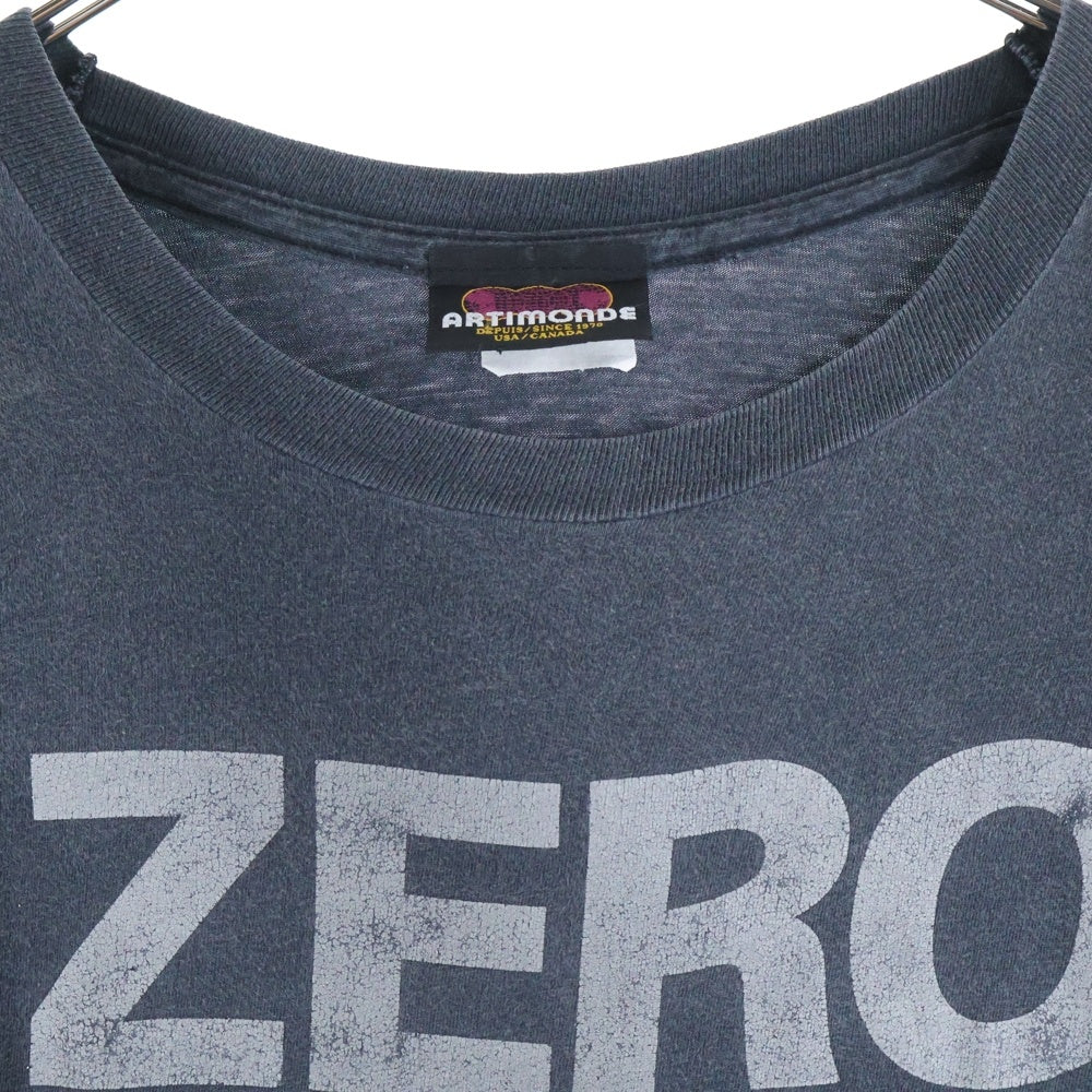 VINTAGE(ヴィンテージ) 90s THE SMASHING PUMPKINS ZERO スマッシュパンプキンズ ゼロ フロント アーム プリント Tシャツ 半袖カットソー ブラック