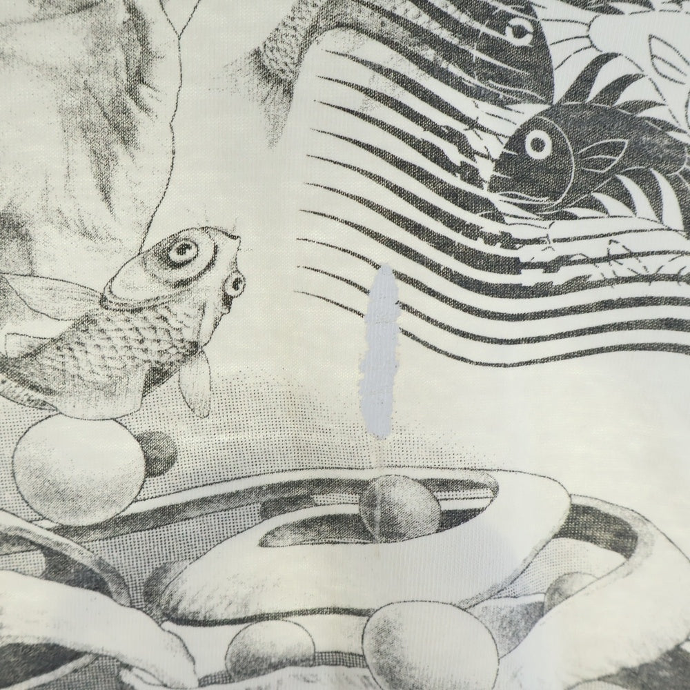 VINTAGE(ヴィンテージ) 90s M.C. Escher エッシャー マルチプリント 両面 アーム プリント Tシャツ 長袖カットソー ホワイト
